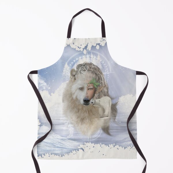 Item preview, Awesome polarwolf with fairy, polarbear and snow tiger designed and sold by nicky2342.