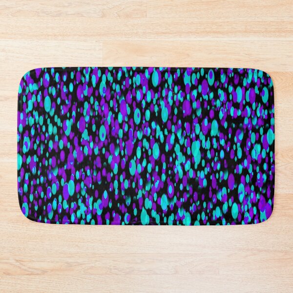Item preview, little dots pattern shades of blue (black  background) designed and sold by riceayoj.