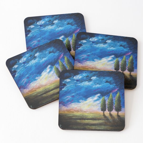 Item preview, Tuscany cypresses designed and sold by Red Witch Art.