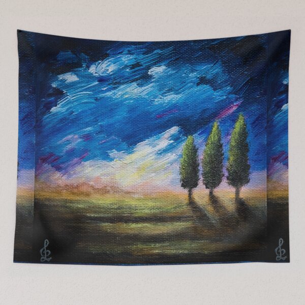 Item preview, Tuscany cypresses designed and sold by Red Witch Art.