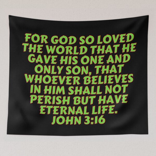 Item preview, Bible Verse John 3:16 designed and sold by Prayingwarrior.