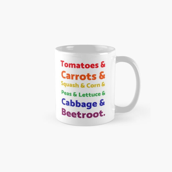 Rainbow List of Vegetables Classic Mug