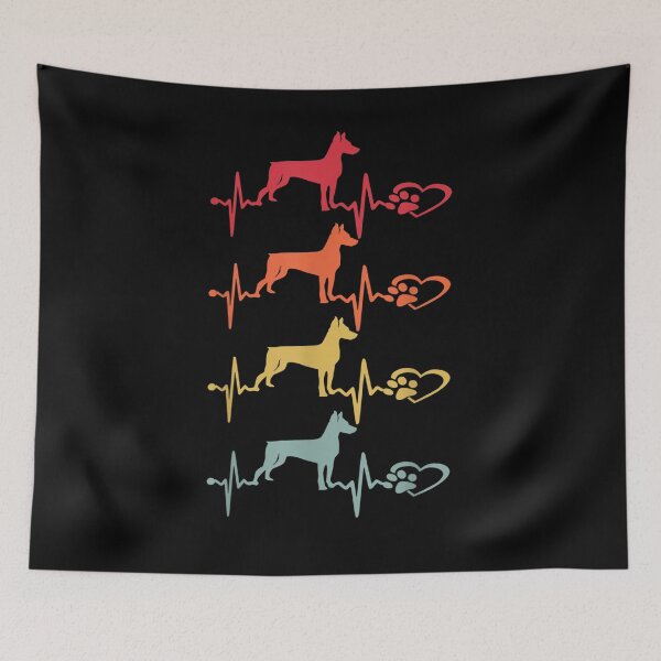 Item preview, Vintage Miniature Pinscher Dog Heartbeat Paw Dogs Lovers  designed and sold by mylahKristian.