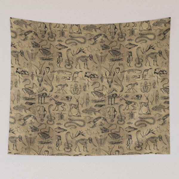 Item preview, Vintage Animal Bones Pattern - Biology Vintage Diagram Anatomy Creepy Witchy Weird Skulls and Skeletons designed and sold by BoyPilot Goods.