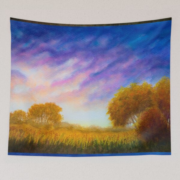 Item preview, Autumn landscape and clouds designed and sold by Red Witch Art.