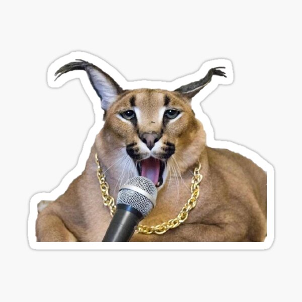 Big Floppa Meme Lindo Gato Caracal PopSockets PopGrip Intercambiable