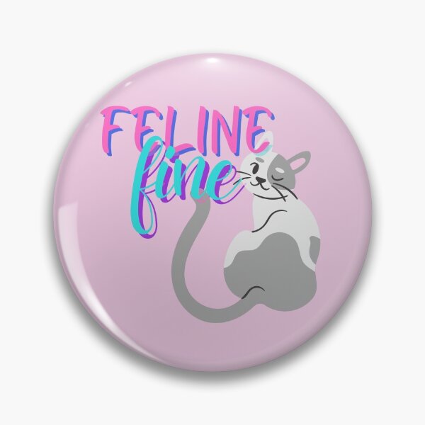 Item preview, Feelin’ fine today, cute cat designed and sold by 1DaisyChainLane.