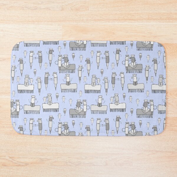Item preview, Research Lab World in Grey on Blue designed and sold by fogoosherie.
