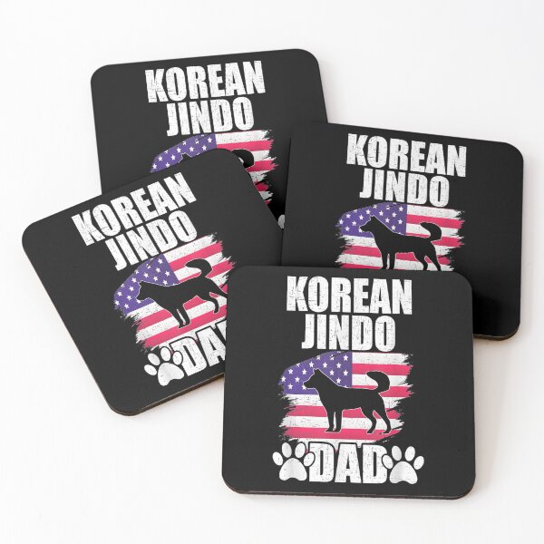 Item preview, Korean Jindo Dad Dog Lover American Us Flag  designed and sold by saigeorion.