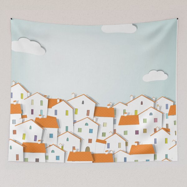 Item preview, Fun Little City of Houses designed and sold by ladypennyface.