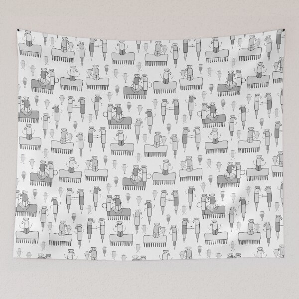 Item preview, Research Lab World in Grey Scale designed and sold by fogoosherie.