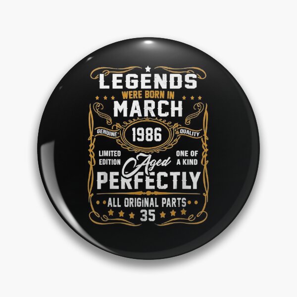Item preview, Legends Were Born In March 1986 35th Birthday Gifts  designed and sold by mylahKristian.