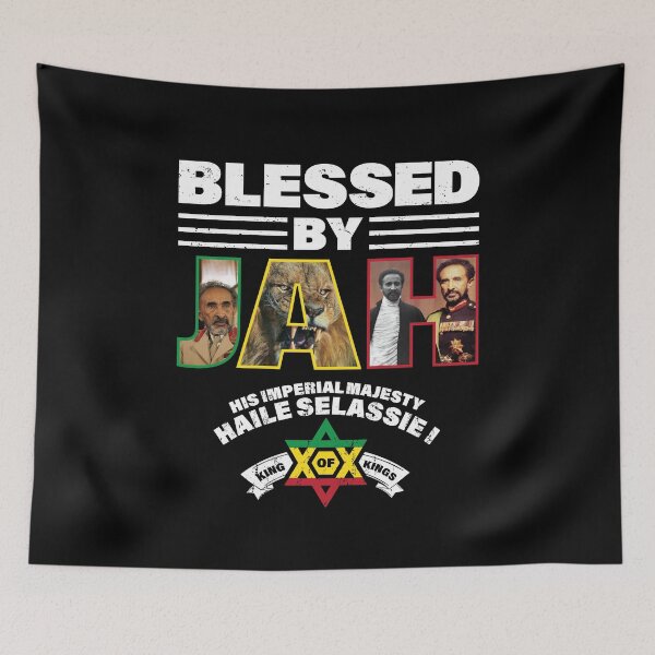 Item preview, Blessed by Jah Haile Selassie I designed and sold by RastaMerch.
