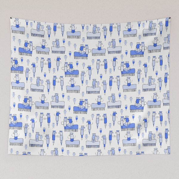 Item preview, Research Lab World in Gzhel designed and sold by fogoosherie.