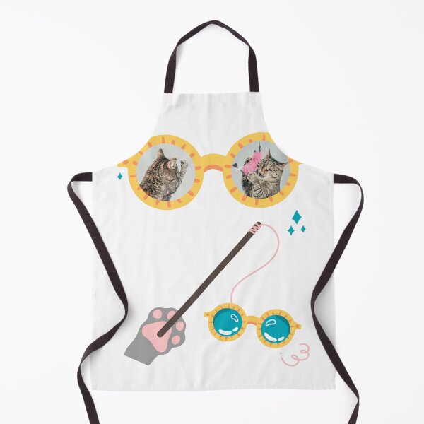 Item preview, Yellow Cat Glasses Funny Bouncy Cute Design designed and sold by fosterahope.