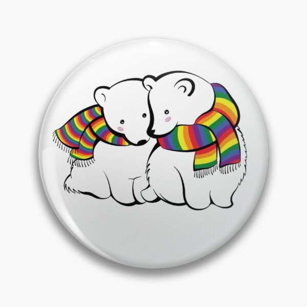 Artikelvorschau, Niedlicher Eisbär-Aufkleber, niedlicher Eisbär-Telefonkasten, Gay Pride Bears, Gay Pride-Aufkleber, Gay Pride-Dekor, Gay Pride-Telefonkasten, niedliche Eisbären, Cartoon-Eisbären, Bären mit Schals, Winterbären, entworfen und verkauft von LoveYourselfCreative.