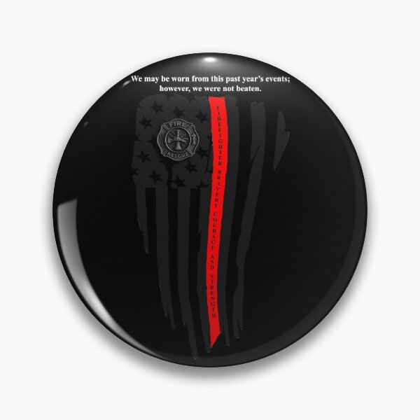 Item preview, Worn Thin Red Line - Firefighter Flag designed and sold by DonaldsGraphics.