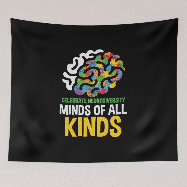 Item preview, Autism Awareness Celebrate Neurodiversity Minds of All Kinds designed and sold by Placidobarbosa.