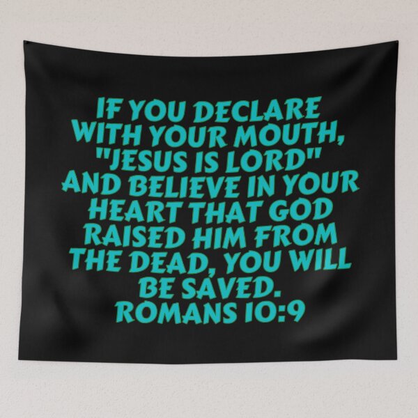 Item preview, Bible Verse Romans 10:9 designed and sold by Prayingwarrior.