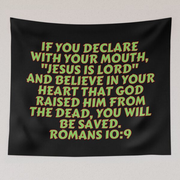 Item preview, Bible Verse Romans 10:9 designed and sold by Prayingwarrior.