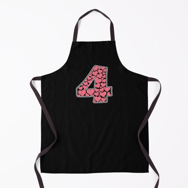 Item preview, Number 4 filled with pink hearts designed and sold by Rhu Creations.