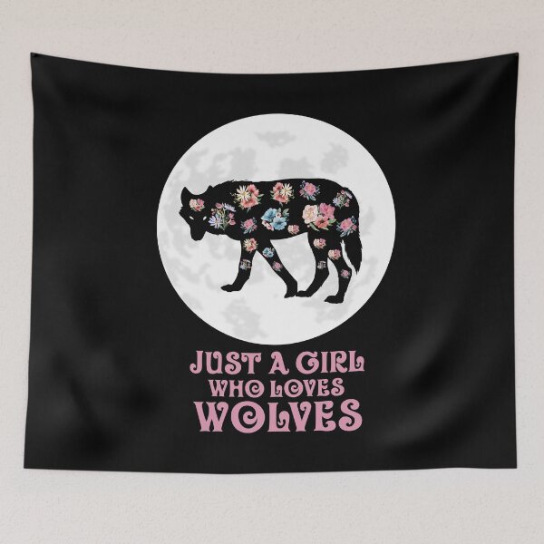 Item preview, Just A Girl Who Loves Wolves designed and sold by Ibu83.