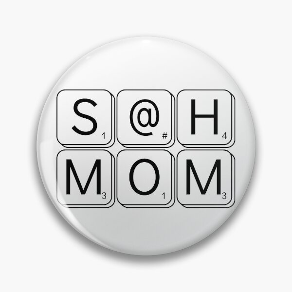 Item preview, Stay At Home Mom (SAHM) - S@H Mom Word Game (Black Printed Design) designed and sold by modernfamgear.