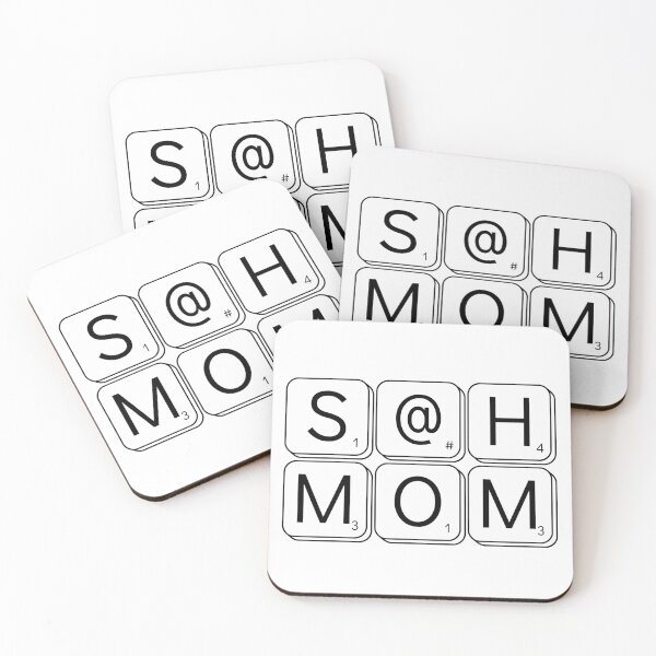 Item preview, Stay At Home Mom (SAHM) - S@H Mom Word Game (Black Printed Design) designed and sold by modernfamgear.