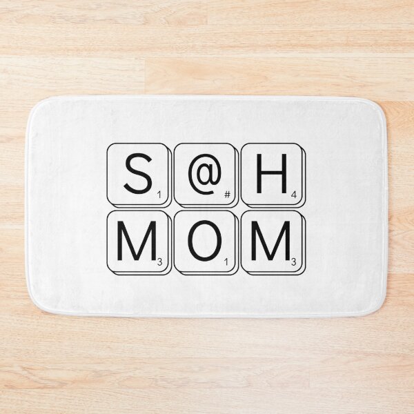 Item preview, Stay At Home Mom (SAHM) - S@H Mom Word Game (Black Printed Design) designed and sold by modernfamgear.