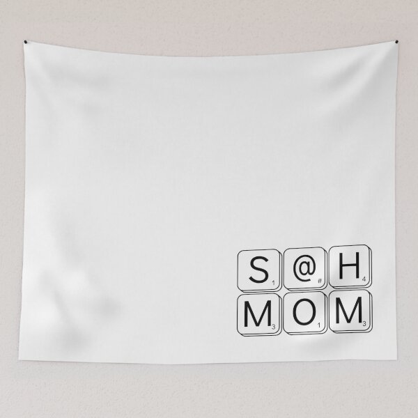 Item preview, Stay At Home Mom (SAHM) - S@H Mom Word Game (Black Printed Design) designed and sold by modernfamgear.