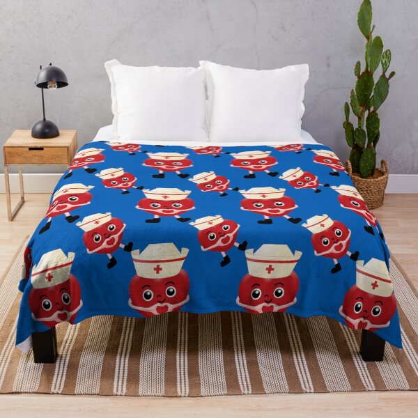 Item preview, Cardiac Nurse. Cute Nurse Seamless Pattern in blue background. designed and sold by docferds.