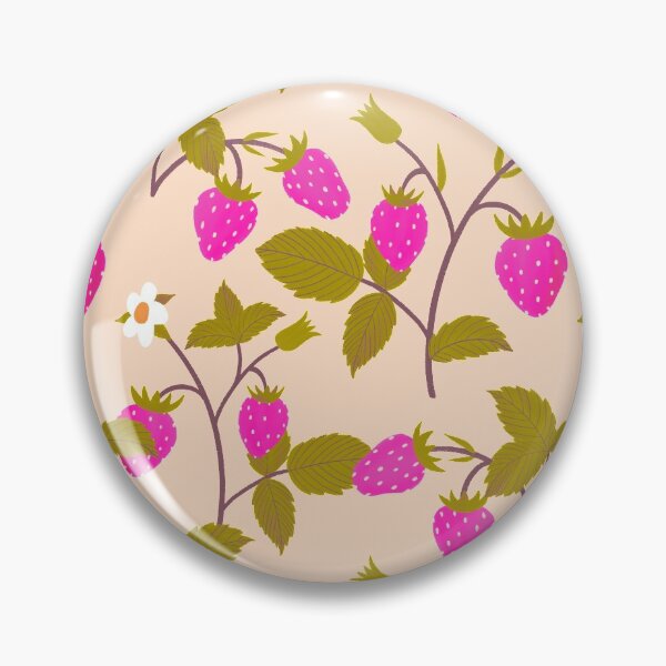 Item preview, Fuchsia Strawberry Repeat Pattern designed and sold by suwarnaadi.