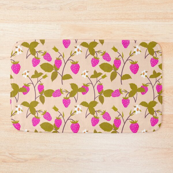 Item preview, Fuchsia Strawberry Repeat Pattern designed and sold by suwarnaadi.