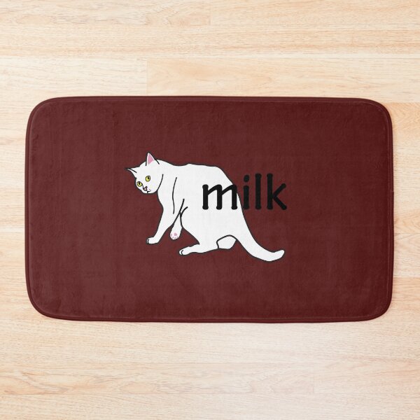 Item preview, white cat milk design. chic cat. designed and sold by dadamda.