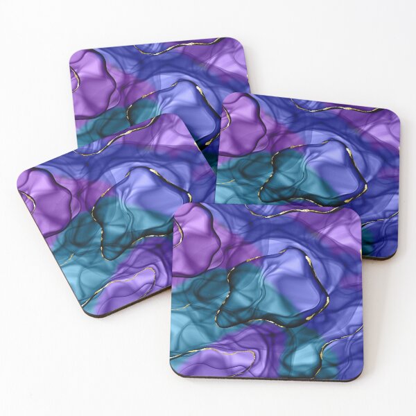 Item preview, Unicorn Ink Purple Blue Teal Background designed and sold by GeeHanz.
