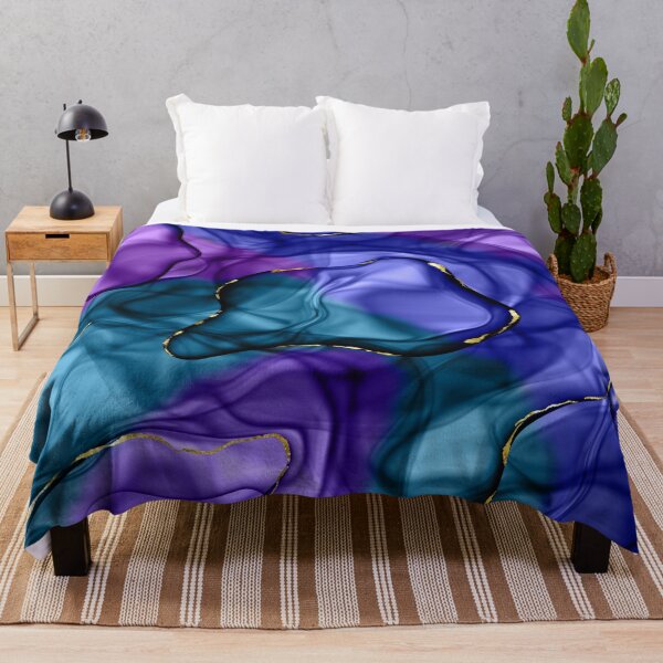 Item preview, Unicorn Ink Purple Blue Teal Background designed and sold by GeeHanz.