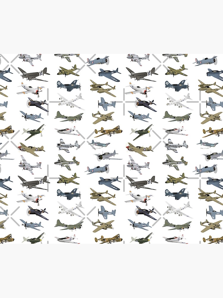 Thumbnail 6 of 6, Throw Blanket, Various American WW2 Airplanes designed and sold by NorseTech.