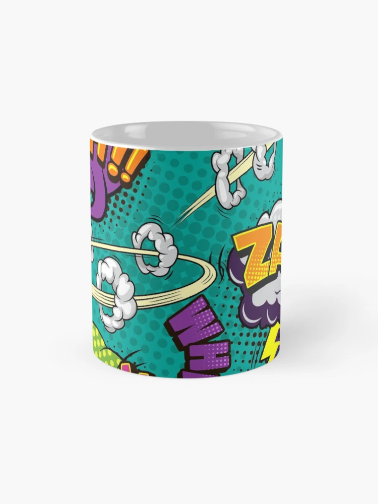 Thumbnail 4 of 6, Coffee Mug, Comic Pattern designed and sold by EVERTEESLOVER.