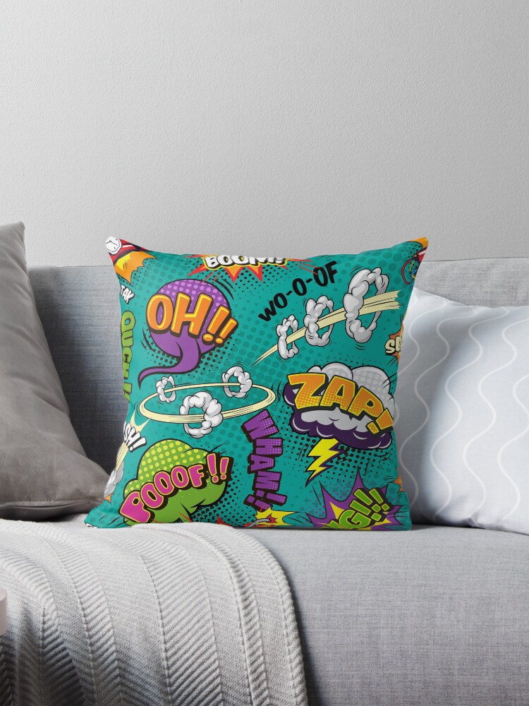 Thumbnail 1 of 4, Pillow, Comic Pattern designed and sold by EVERTEESLOVER.
