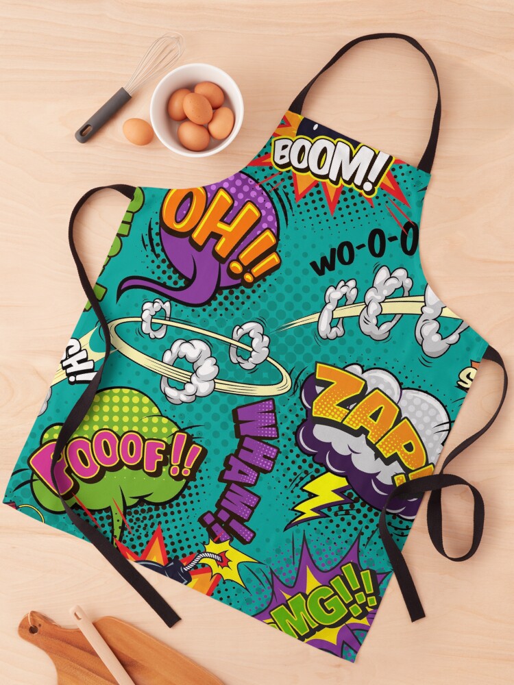 Thumbnail 1 of 6, Apron, Comic Pattern designed and sold by EVERTEESLOVER.