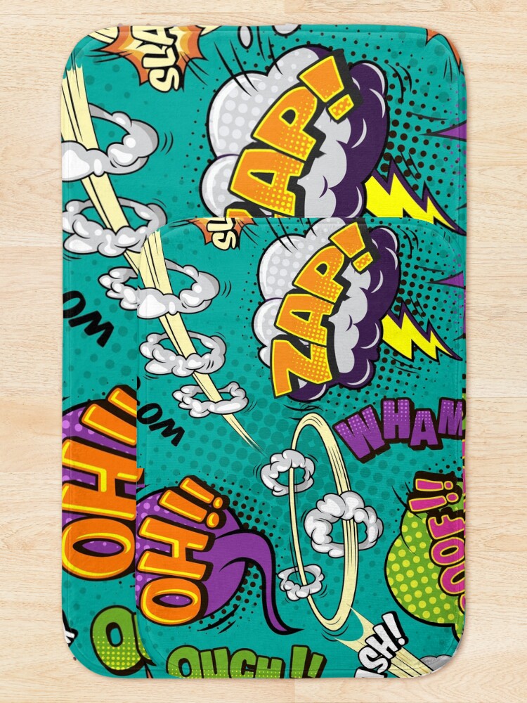 Thumbnail 5 of 6, Bath Mat, Comic Pattern designed and sold by EVERTEESLOVER.