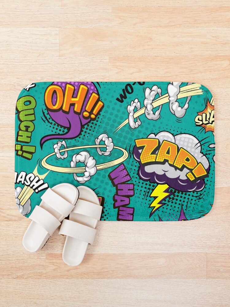 Thumbnail 1 of 6, Bath Mat, Comic Pattern designed and sold by EVERTEESLOVER.