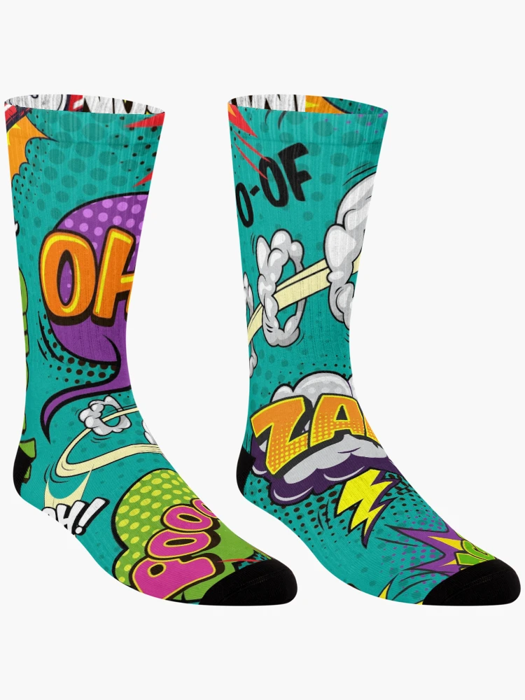 Thumbnail 3 of 5, Socks, Comic Pattern designed and sold by EVERTEESLOVER.