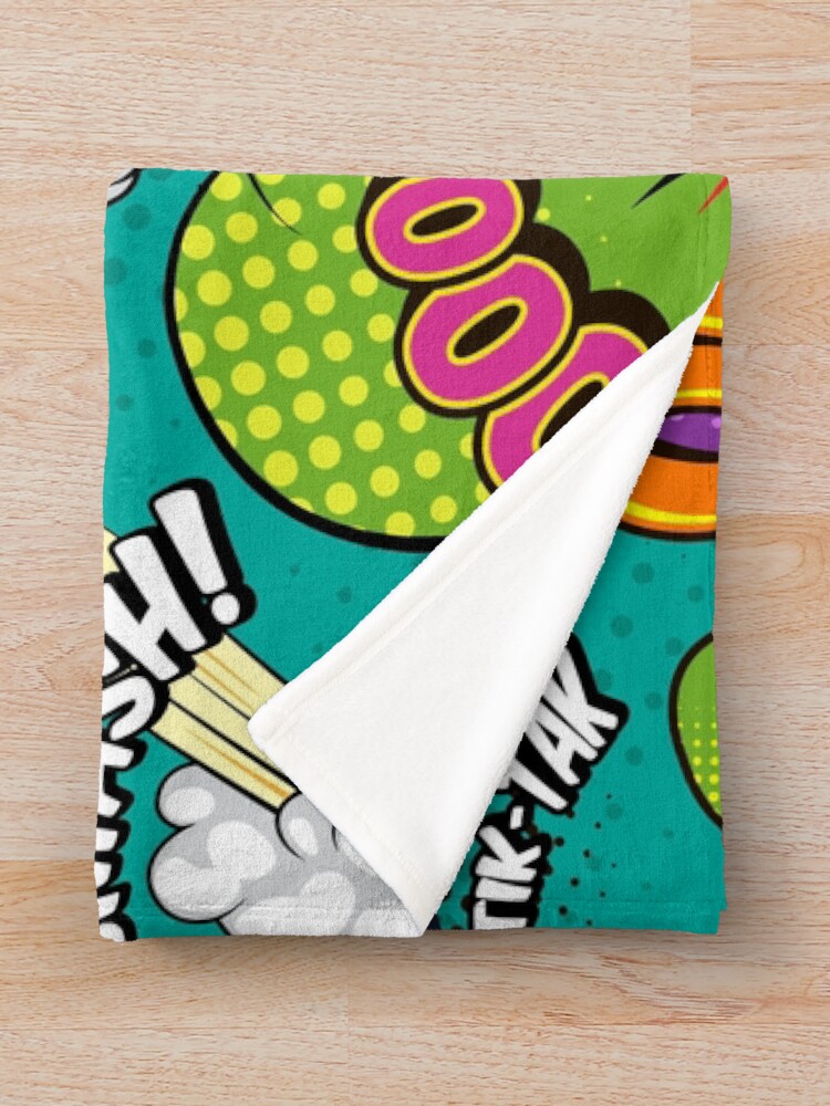 Thumbnail 3 of 6, Throw Blanket, Comic Pattern designed and sold by EVERTEESLOVER.