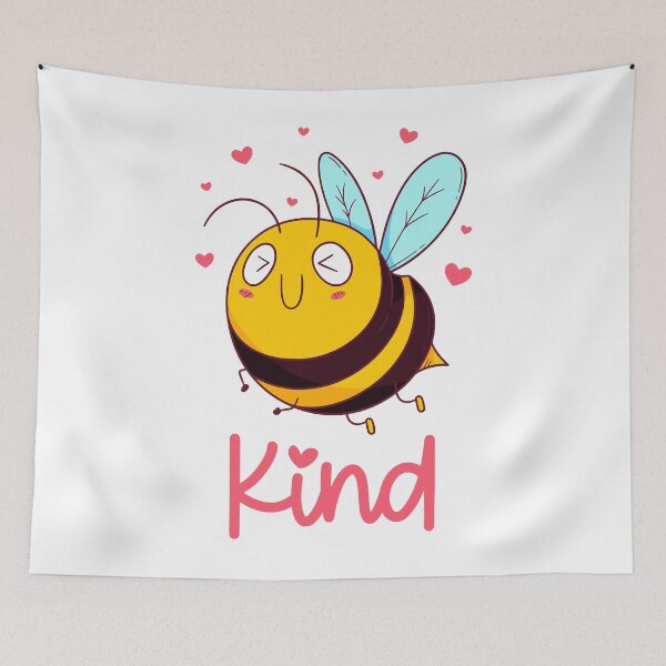 Item preview, Cute bee BeeKind Lightweight Hoodie designed and sold by FrewinMason.