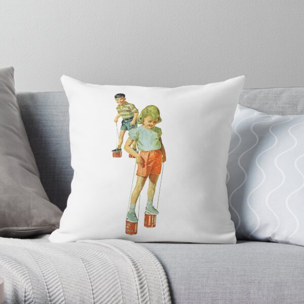 The Simple Life : Tin Can Stilts Throw Pillow