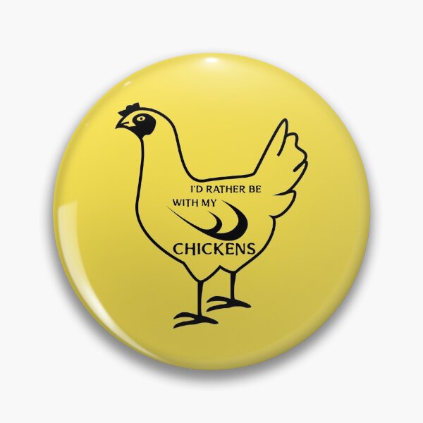 Item preview, I'd Rather Be with my Chickens -funny chicken design on a black chicken designed and sold by katiekendall.