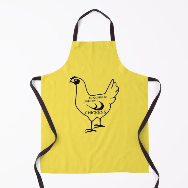 Item preview, I'd Rather Be with my Chickens -funny chicken design on a black chicken designed and sold by katiekendall.