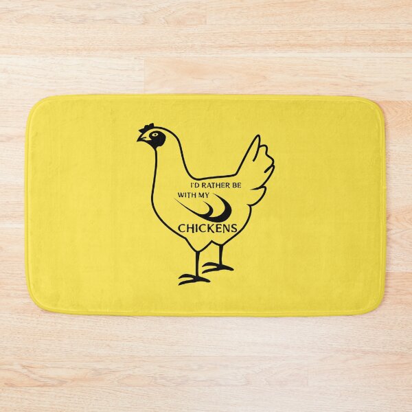 Item preview, I'd Rather Be with my Chickens -funny chicken design on a black chicken designed and sold by katiekendall.