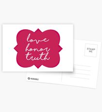 Love Honor Truth Postcards